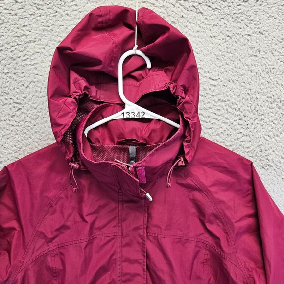 Eddie Bauer Jacket Womens Size‎ Medium Burgundy Full Zip Hooded Windbreaker - Picture 3 of 8